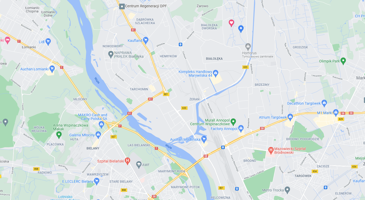Naprawa Pralek Warszawa – Mapa